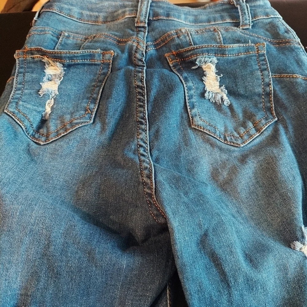 Junior Denim Ripped, Blue Republic Jeans Size 5 Juniors - Picture 16 of 16